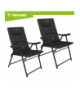 Krzesła turystyczne, składane, 2szt. 91x70x59cm z podłokietnikami, Trizand 19015