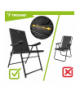 Krzesła turystyczne, składane, 2szt. 91x70x59cm z podłokietnikami, Trizand 19015