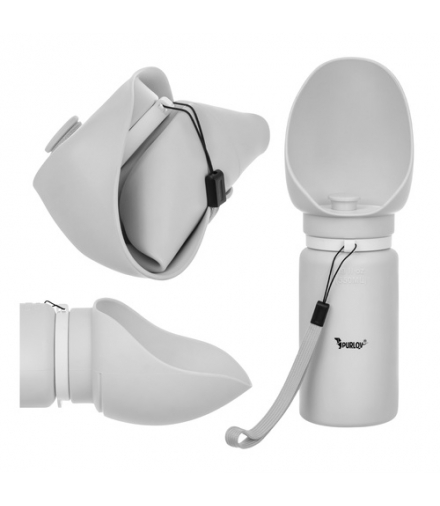 Bidon dla psa 550ml, składana butelka z miską, poidło turystyczne dla zwierząt, Purlov 27234 18994