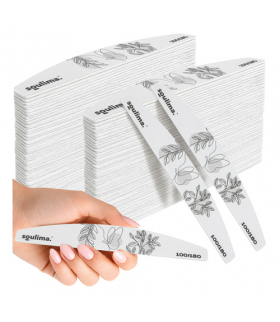 Zestaw pilników do paznokci 100/180 Soulima 100 szt. łódka, slim, zebra, Soulima 19014