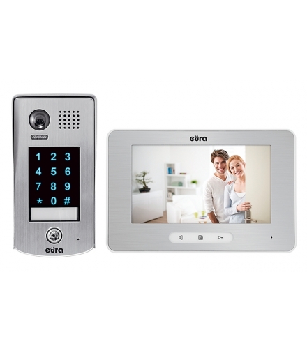 WIDEODOMOFON EURA VDP-39A5 2EASY kolor 7 dotykowy szyfrator i ekran, pamięć obrazów, nagrywanie