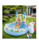Wodny plac zabaw zamek + jednorożec, zjeżdżalnia zraszacz, 196x178x127cm, Intex 56148NP 18969