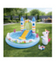 Wodny plac zabaw zamek + jednorożec, zjeżdżalnia zraszacz, 196x178x127cm, Intex 56148NP 18969
