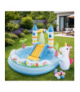 Wodny plac zabaw zamek + jednorożec, zjeżdżalnia zraszacz, 196x178x127cm, Intex 56148NP 18969