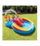Wodny plac zabaw, dmuchana tęcza, 297x193x135cm, zjeżdżalnia fontanna ringi piłeczki Intex 57453NP 18968