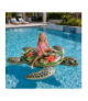 Materac dmuchany, żółw do pływania, 191x170cm, wodny materac z uchwytami, Intex 57555NP 18984