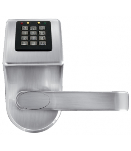 SZYLD Z KONTROLĄ DOSTĘPU EURA ELH-70B9 silver - z czytnikiem kart zbliżeniowych (RFID), szyfrator, bateryjny, srebrny