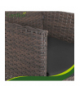 Meble ogrodowe technorattanowe, zestaw mebli rattanowych do ogrodowu i na taras, rattan, stolik, sofa, brązowe Gardlov 26911 18881