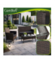Meble ogrodowe technorattanowe, zestaw mebli rattanowych do ogrodowu i na taras, rattan, stolik, sofa, brązowe Gardlov 26911 18881