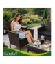 Meble ogrodowe technorattanowe, zestaw mebli rattanowych do ogrodowu i na taras, rattan, stolik, sofa, brązowe Gardlov 26911 18881