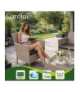 Meble ogrodowe technorattanowe, zestaw mebli rattanowych do ogrodowu i na taras, rattan, stolik, sofa, beżowy Gardlov 26909 18829