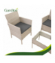 Meble ogrodowe technorattanowe, zestaw mebli rattanowych do ogrodowu i na taras, rattan, stolik, sofa, beżowy Gardlov 26909 18829