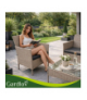 Meble ogrodowe technorattanowe, zestaw mebli rattanowych do ogrodowu i na taras, rattan, stolik, sofa, beżowy Gardlov 26909 18829