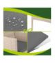 Meble ogrodowe technorattanowe, zestaw mebli rattanowych do ogrodowu i na taras, rattan, stolik, sofa, beżowy Gardlov 26909 18829