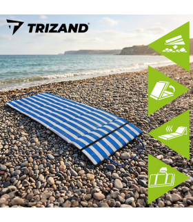 Mata na plażę kamienistą gruba, 1cm składana, wodoodporna, XXL, Trizand 18995