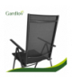 Krzesło ogrodowe składane 2szt. regulowane z zagłówkiem, czarne Gardlov 19031