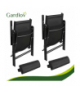 Krzesło ogrodowe składane 2szt. regulowane z zagłówkiem, czarne Gardlov 19031