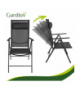 Krzesło ogrodowe składane 2szt. regulowane z zagłówkiem, czarne Gardlov 19031