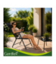 Krzesło ogrodowe składane 2szt. regulowane z zagłówkiem, czarne Gardlov 19031