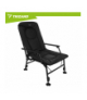 Krzesło wędkarskie fotel regulowany, składany z podłokietnikami i oparciem, czarny, Trizand 19022