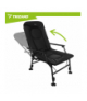 Krzesło wędkarskie fotel regulowany, składany z podłokietnikami i oparciem, czarny, Trizand 19022