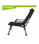 Krzesło wędkarskie fotel regulowany, składany z podłokietnikami i oparciem, czarny, Trizand 19022