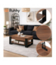 Stolik kawowy 92x51x45cm, podnoszony blat, regulacja 3w1, schowek, półka, Ruhhy 19026