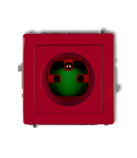 DECO Mechanizm gniazda pojedynczego z uziemieniem 2P+Z DATA z kluczem Karlik DGZK