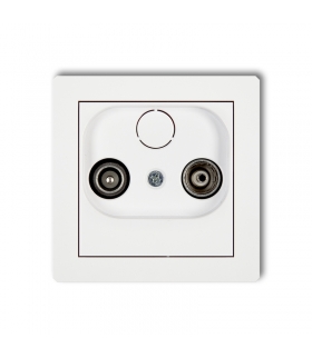 DECO Mechanizm gniazda abonenckiego RTV przelotowego 15dB Karlik DG15P