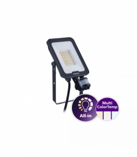 Naświetlacz Philips Ledinaire BVP167 30W z czujnikiem ruchu 3300-3600lm all-in zmienna barwa świecenia LED36830_40_65DOB 30W SWB MDU 5 lat gwararancji