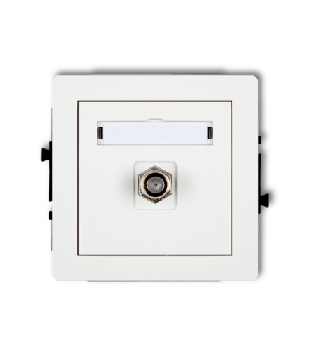 DECO Mechanizm gniazda antenowego pojedynczego typu F (SAT) pozłacany Karlik DGF-1.1