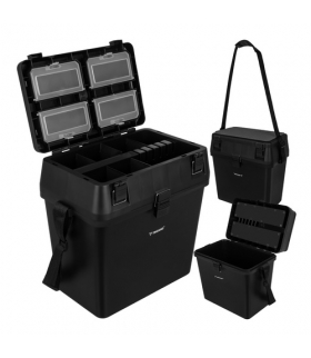 Skrzynia wędkarska, siedzisko, organizer, 38×34×21cm, pasek Trizand 19020