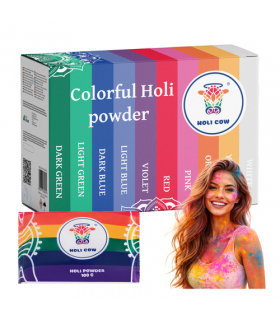 Kolorowy proszek Holi, do zabawy i eventów, zestaw 10x100g Holi Cow 27334 19025
