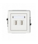 DECO Mechanizm gniazda podwójnego 2xUSB A-A 2.0 Karlik DGUSB-2