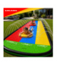 Ślizg wodny z fontanną, 480cm, potrójny tor 3 deski ogrodowy, Kruzzel 19049