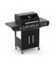 Grill gazowy 3+1 13.5kW Varen Black 4.0, stal nierdzewna, ruszt żeliwny, podświetlane pokrętła LED, termometr, pokrowiec, Kaminer 19066