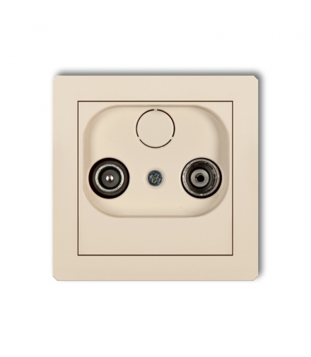 DECO Mechanizm gniazda abonenckiego RTV przelotowego 9dB Karlik 1DG9P