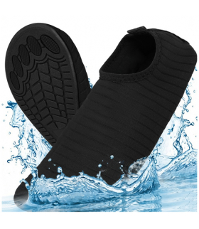 Buty do wody czarne, do sportów wodnych, na plaże kamieniste, jeżowce, antypoślizgowe, szybkoschnące, rozmiar 42, Trizand 19041