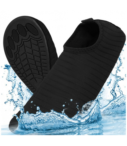 Buty do wody czarne, do sportów wodnych, na plaże kamieniste, jeżowce, antypoślizgowe, szybkoschnące, rozmiar 41, Trizand 19042