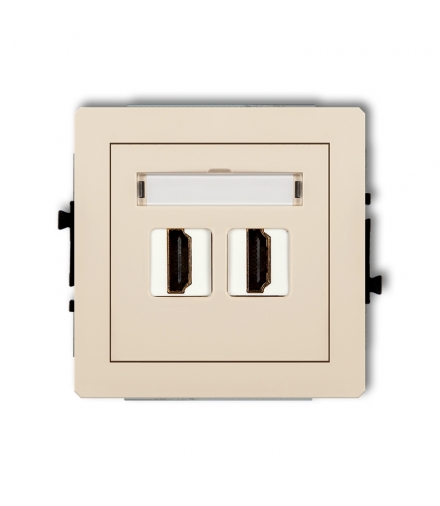 DECO Mechanizm gniazda podwójnego HDMI Karlik 1DHDMI-2
