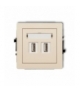 DECO Mechanizm gniazda podwójnego 2xUSB A-A 2.0 Karlik 1DGUSB-2