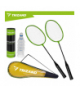 Zestaw do badmintona 9 elementów, 2 rakietki, 6 lotek, pokrowiec, paletki, Trizand 19052