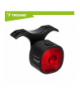Lampka rowerowa tylna, czerwona, LED, USB-C, 6 trybów, 17 diod LED, IP66, do 100 godzin pracy, 2 sposoby montażu, Trizand 19054