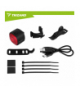 Lampka rowerowa tylna, czerwona, LED, USB-C, 6 trybów, 17 diod LED, IP66, do 100 godzin pracy, 2 sposoby montażu, Trizand 19054