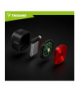 Lampka rowerowa tylna, czerwona, LED, USB-C, 6 trybów, 17 diod LED, IP66, do 100 godzin pracy, 2 sposoby montażu, Trizand 19054