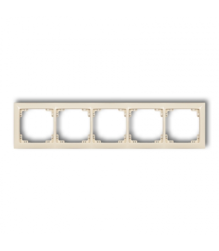 DECO Ramka uniwersalna pięciokrotna z tworzywa DECO Soft Karlik 1DRSO-5
