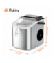 Kostkarka do lodu Ruhhy 1.2L, 12kg/24h, szybka produkcja lodu, srebrna + łopatka Ruhhy 19056