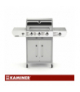 Grill gazowy 3+1 13.5kW Varen 4.0 stal nierdzewna ruszt żeliwny LED pokrowiec Kaminer 19100