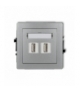 DECO Mechanizm gniazda podwójnego 2xUSB A-A 2.0 Karlik 7DGUSB-2