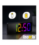 Budzik, zegar cyfrowy z kolorowym wyświetlaczem 34 LED, z temperaturą, zasilanie USB lub 3×AAA, elektroniczny, Izoxis 19048